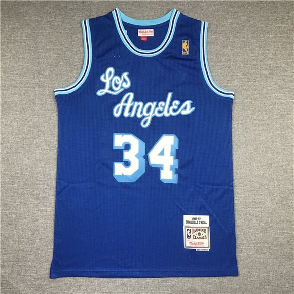 Mens Shaquille O'Neal Royal Stitched Jersey
